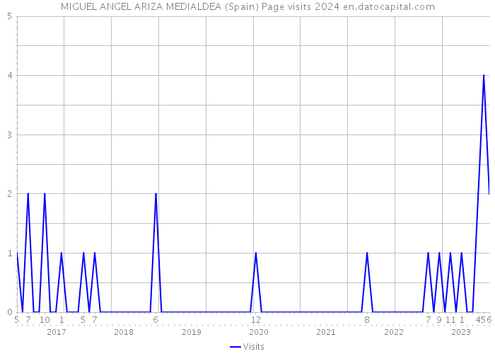 MIGUEL ANGEL ARIZA MEDIALDEA (Spain) Page visits 2024 