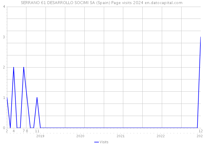 SERRANO 61 DESARROLLO SOCIMI SA (Spain) Page visits 2024 
