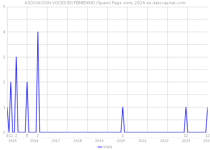 ASOCIACION VOCES EN FEMENINO (Spain) Page visits 2024 