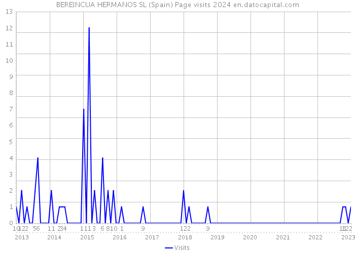 BEREINCUA HERMANOS SL (Spain) Page visits 2024 