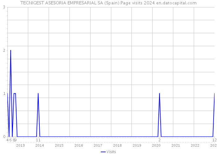 TECNIGEST ASESORIA EMPRESARIAL SA (Spain) Page visits 2024 