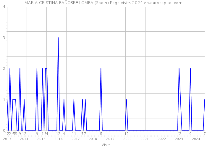 MARIA CRISTINA BAÑOBRE LOMBA (Spain) Page visits 2024 