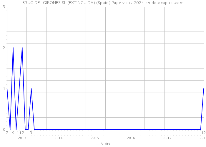 BRUC DEL GIRONES SL (EXTINGUIDA) (Spain) Page visits 2024 