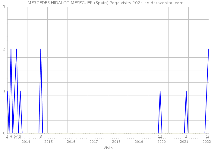 MERCEDES HIDALGO MESEGUER (Spain) Page visits 2024 