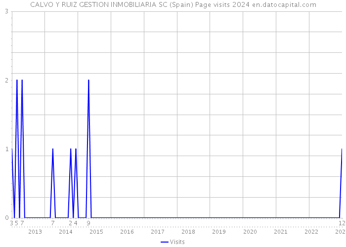 CALVO Y RUIZ GESTION INMOBILIARIA SC (Spain) Page visits 2024 