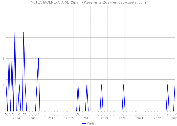 VETEC BIOENERGIA SL. (Spain) Page visits 2024 