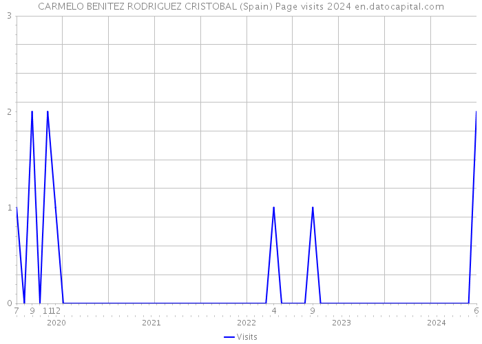 CARMELO BENITEZ RODRIGUEZ CRISTOBAL (Spain) Page visits 2024 