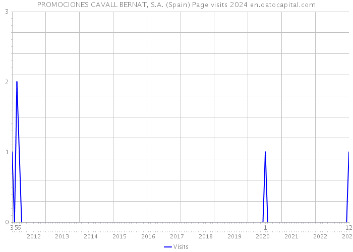 PROMOCIONES CAVALL BERNAT, S.A. (Spain) Page visits 2024 