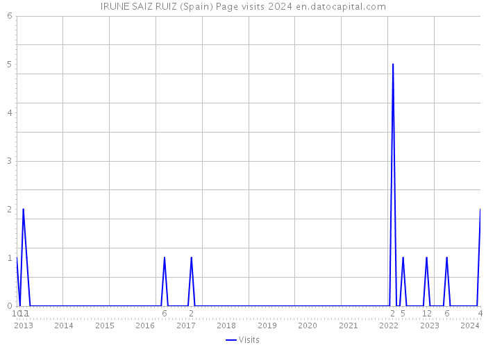 IRUNE SAIZ RUIZ (Spain) Page visits 2024 