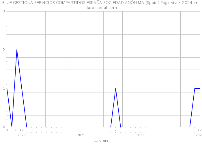 BLUE GESTIONA SERVICIOS COMPARTIDOS ESPAÑA SOCIEDAD ANÓNIMA (Spain) Page visits 2024 