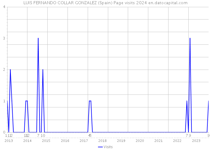 LUIS FERNANDO COLLAR GONZALEZ (Spain) Page visits 2024 