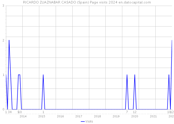 RICARDO ZUAZNABAR CASADO (Spain) Page visits 2024 