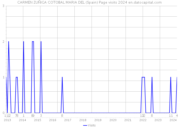 CARMEN ZUÑIGA COTOBAL MARIA DEL (Spain) Page visits 2024 