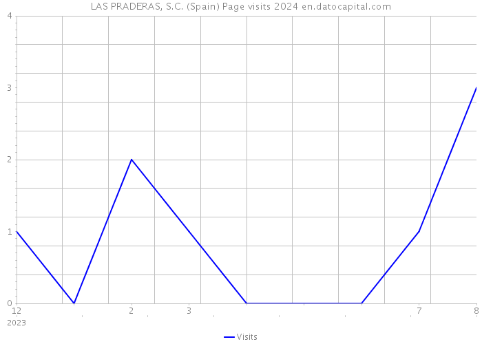 LAS PRADERAS, S.C. (Spain) Page visits 2024 