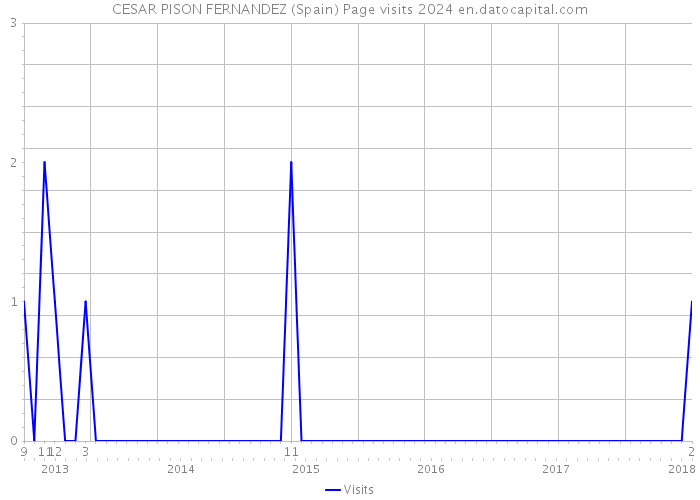 CESAR PISON FERNANDEZ (Spain) Page visits 2024 