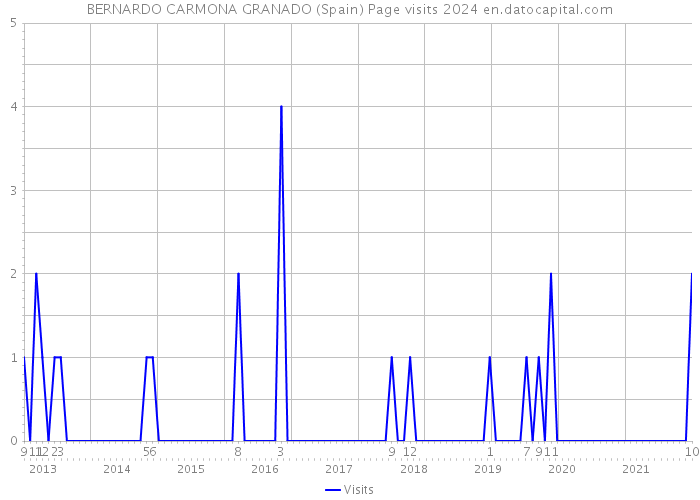 BERNARDO CARMONA GRANADO (Spain) Page visits 2024 