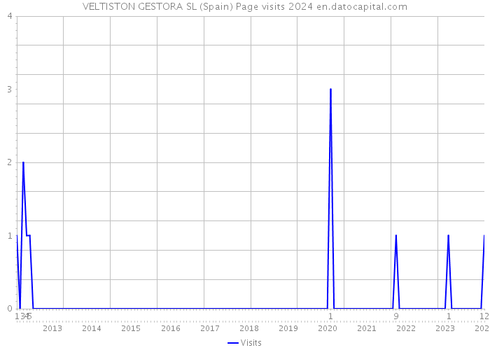 VELTISTON GESTORA SL (Spain) Page visits 2024 