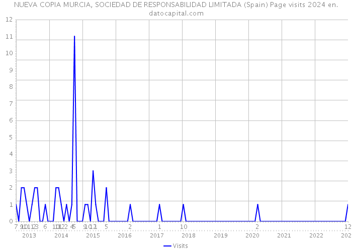 NUEVA COPIA MURCIA, SOCIEDAD DE RESPONSABILIDAD LIMITADA (Spain) Page visits 2024 