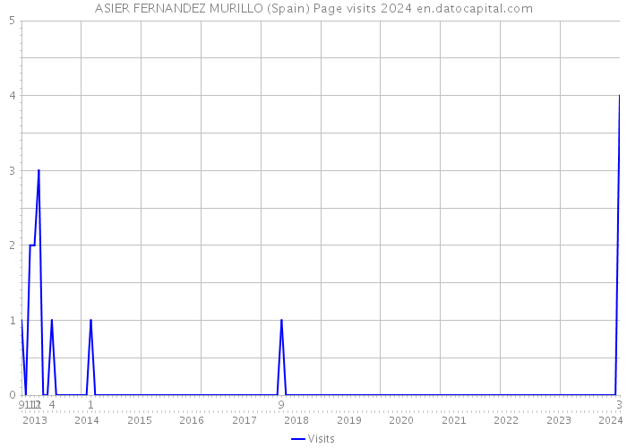 ASIER FERNANDEZ MURILLO (Spain) Page visits 2024 