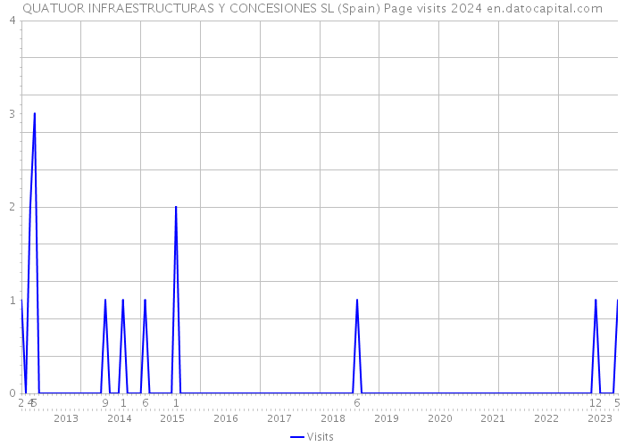 QUATUOR INFRAESTRUCTURAS Y CONCESIONES SL (Spain) Page visits 2024 