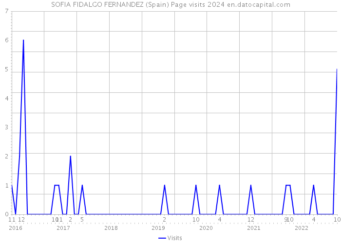 SOFIA FIDALGO FERNANDEZ (Spain) Page visits 2024 
