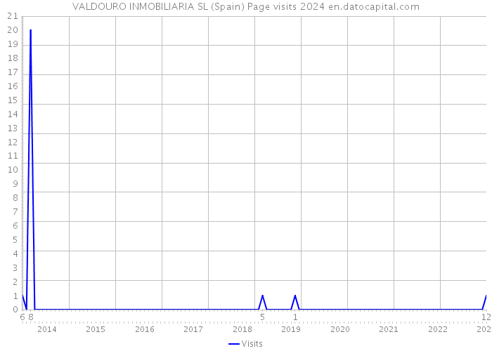 VALDOURO INMOBILIARIA SL (Spain) Page visits 2024 