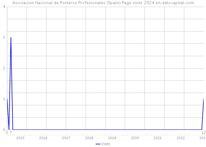 Asociacion Nacional de Porteros Profesionales (Spain) Page visits 2024 