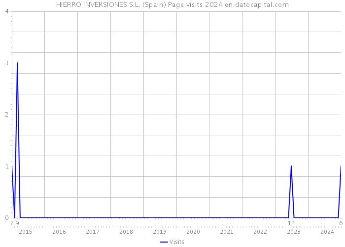 HIERRO INVERSIONES S.L. (Spain) Page visits 2024 