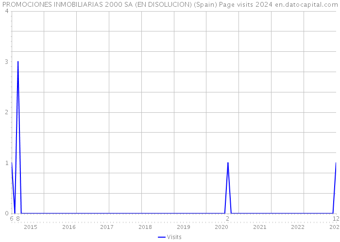 PROMOCIONES INMOBILIARIAS 2000 SA (EN DISOLUCION) (Spain) Page visits 2024 
