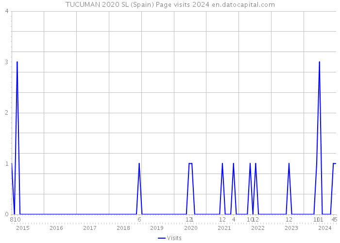 TUCUMAN 2020 SL (Spain) Page visits 2024 