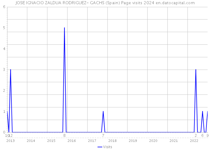 JOSE IGNACIO ZALDUA RODRIGUEZ- GACHS (Spain) Page visits 2024 