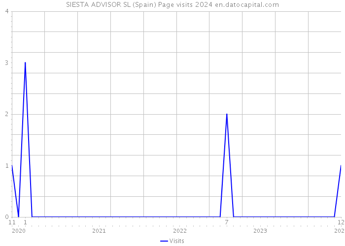 SIESTA ADVISOR SL (Spain) Page visits 2024 