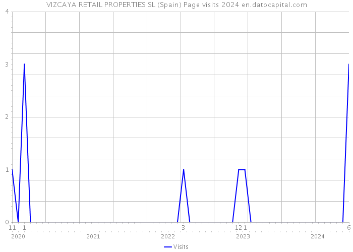 VIZCAYA RETAIL PROPERTIES SL (Spain) Page visits 2024 