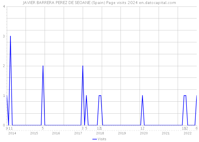 JAVIER BARRERA PEREZ DE SEOANE (Spain) Page visits 2024 