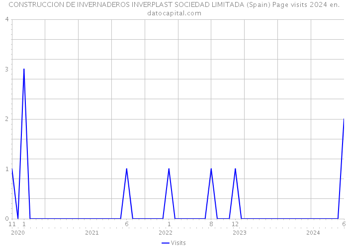 CONSTRUCCION DE INVERNADEROS INVERPLAST SOCIEDAD LIMITADA (Spain) Page visits 2024 