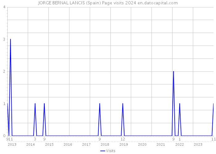 JORGE BERNAL LANCIS (Spain) Page visits 2024 