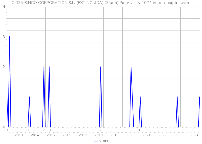 CIRSA BINGO CORPORATION S.L. (EXTINGUIDA) (Spain) Page visits 2024 