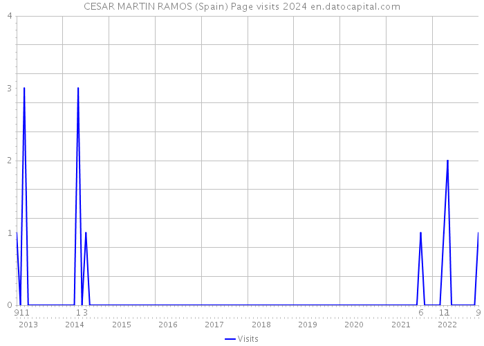 CESAR MARTIN RAMOS (Spain) Page visits 2024 