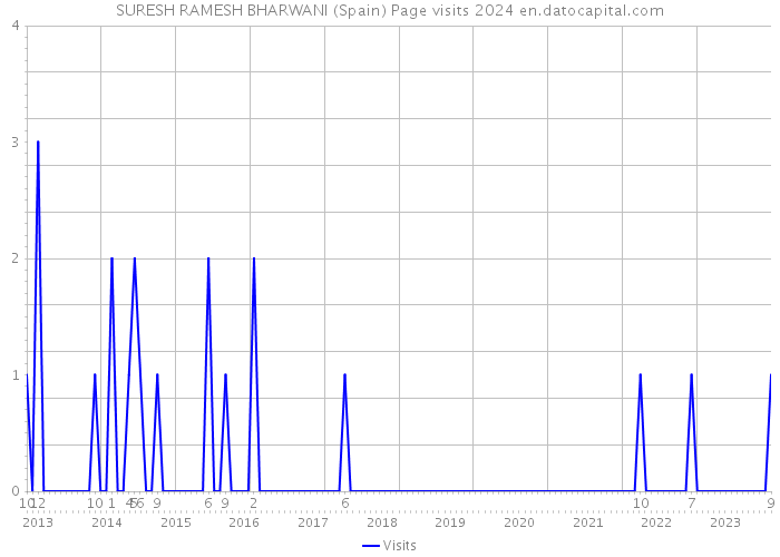 SURESH RAMESH BHARWANI (Spain) Page visits 2024 