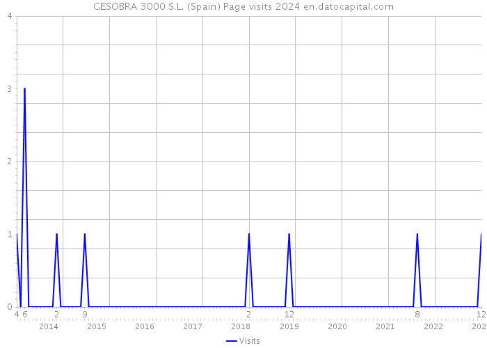 GESOBRA 3000 S.L. (Spain) Page visits 2024 