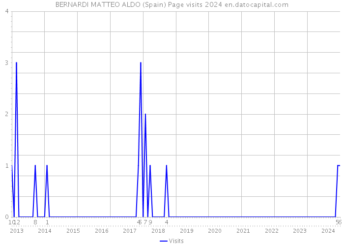 BERNARDI MATTEO ALDO (Spain) Page visits 2024 