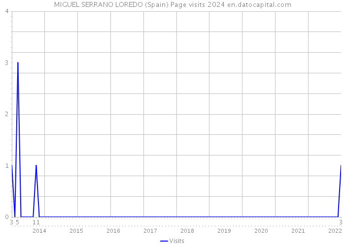 MIGUEL SERRANO LOREDO (Spain) Page visits 2024 
