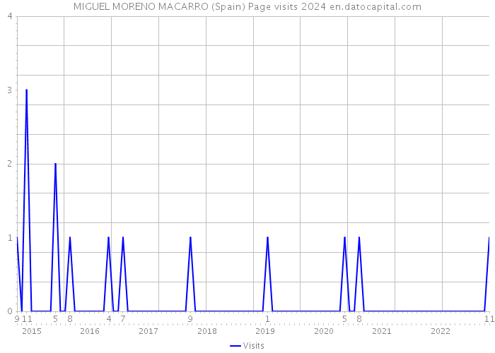 MIGUEL MORENO MACARRO (Spain) Page visits 2024 