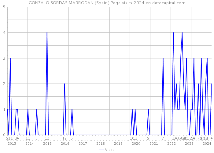 GONZALO BORDAS MARRODAN (Spain) Page visits 2024 