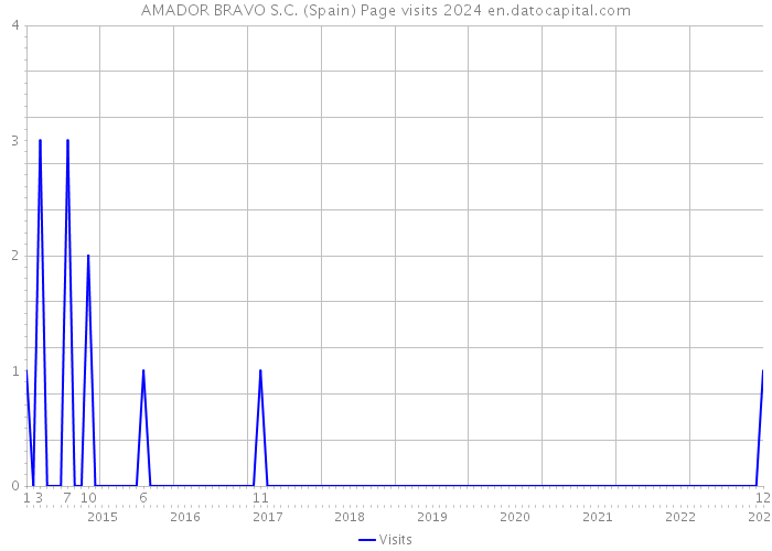 AMADOR BRAVO S.C. (Spain) Page visits 2024 