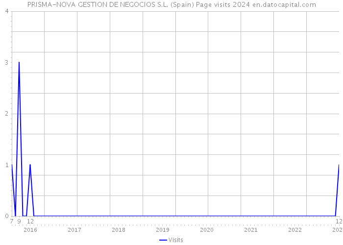 PRISMA-NOVA GESTION DE NEGOCIOS S.L. (Spain) Page visits 2024 