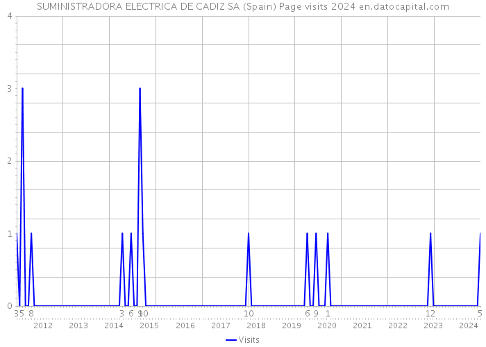 SUMINISTRADORA ELECTRICA DE CADIZ SA (Spain) Page visits 2024 