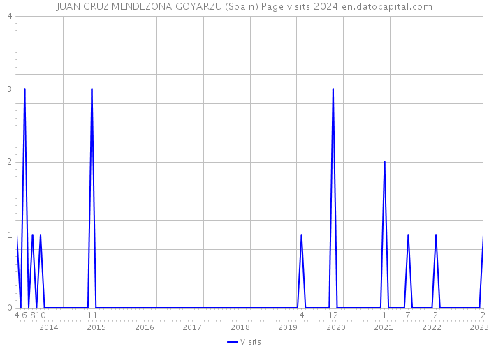 JUAN CRUZ MENDEZONA GOYARZU (Spain) Page visits 2024 