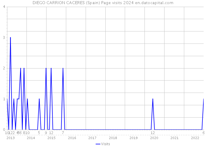 DIEGO CARRION CACERES (Spain) Page visits 2024 