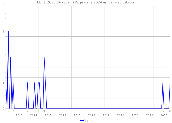 I.C.G. 2025 SA (Spain) Page visits 2024 